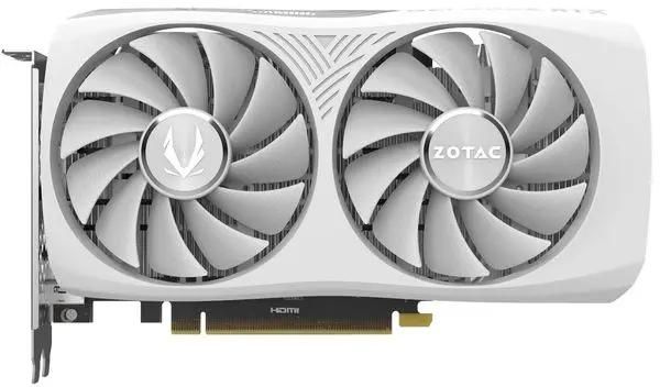 Видеокарта Zotac NVIDIA  GeForce RTX 4060 RTX 4060 TWIN EDGE OC WHITE ED 8ГБ GDDR6, OC,  Ret [zt-d40600q-10m]